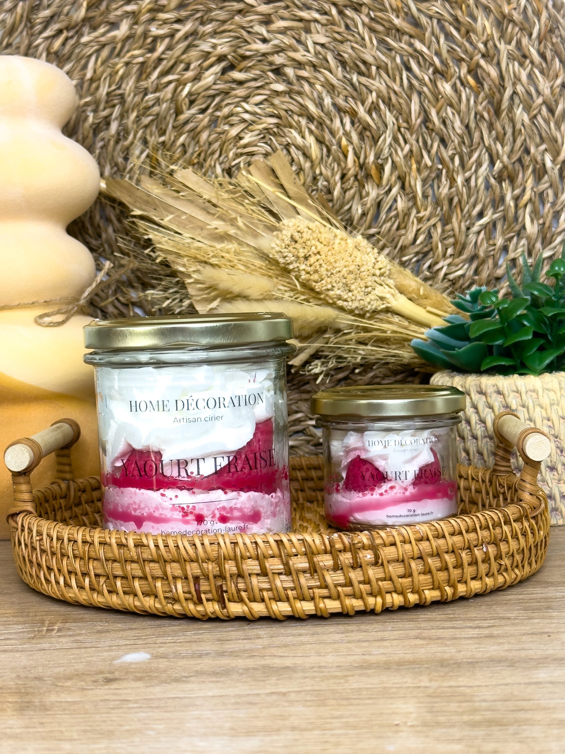 Bougie Gourmande - Yaourt aux fraises