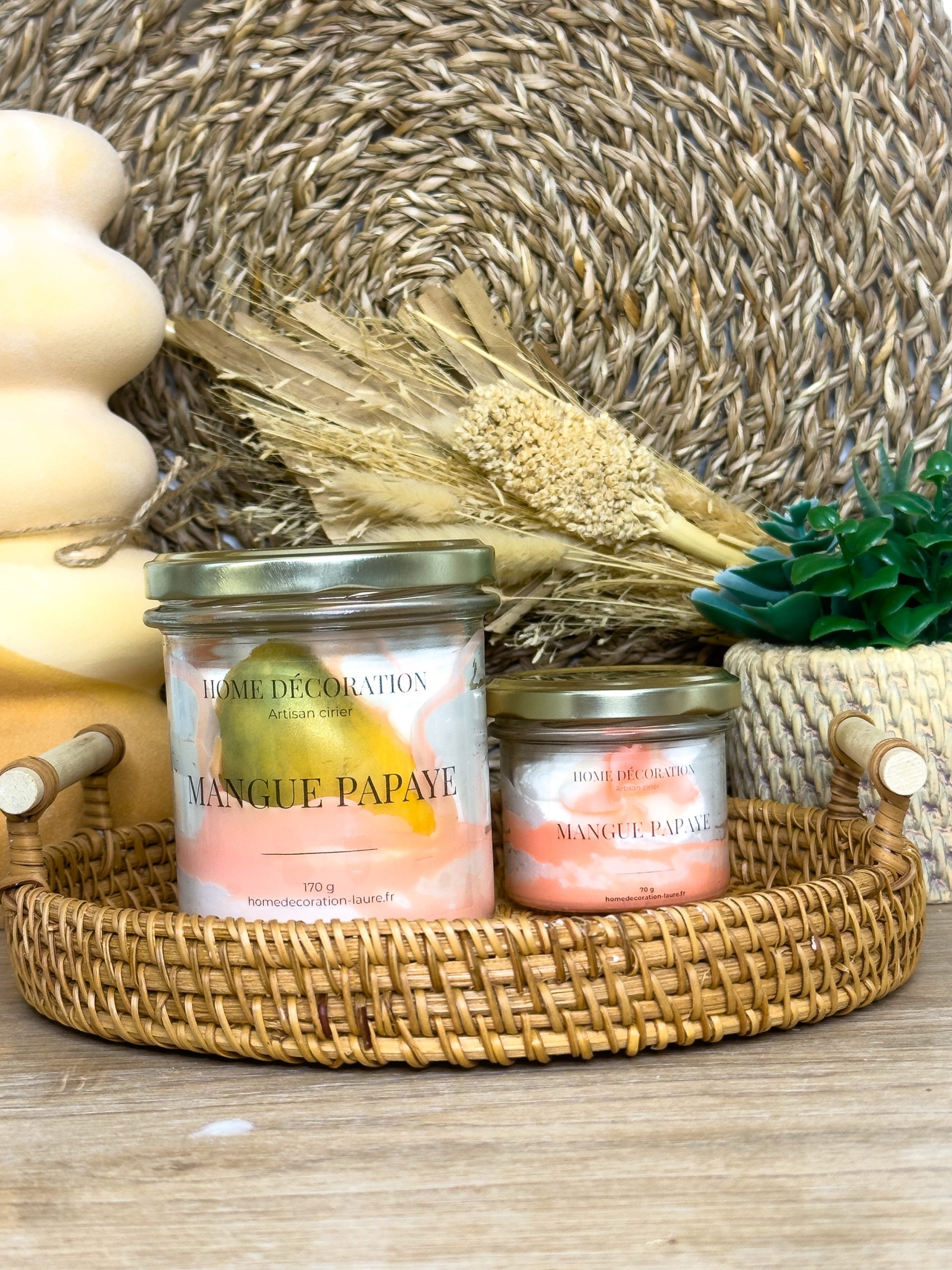 Bougie gourmande - Mangue papaye