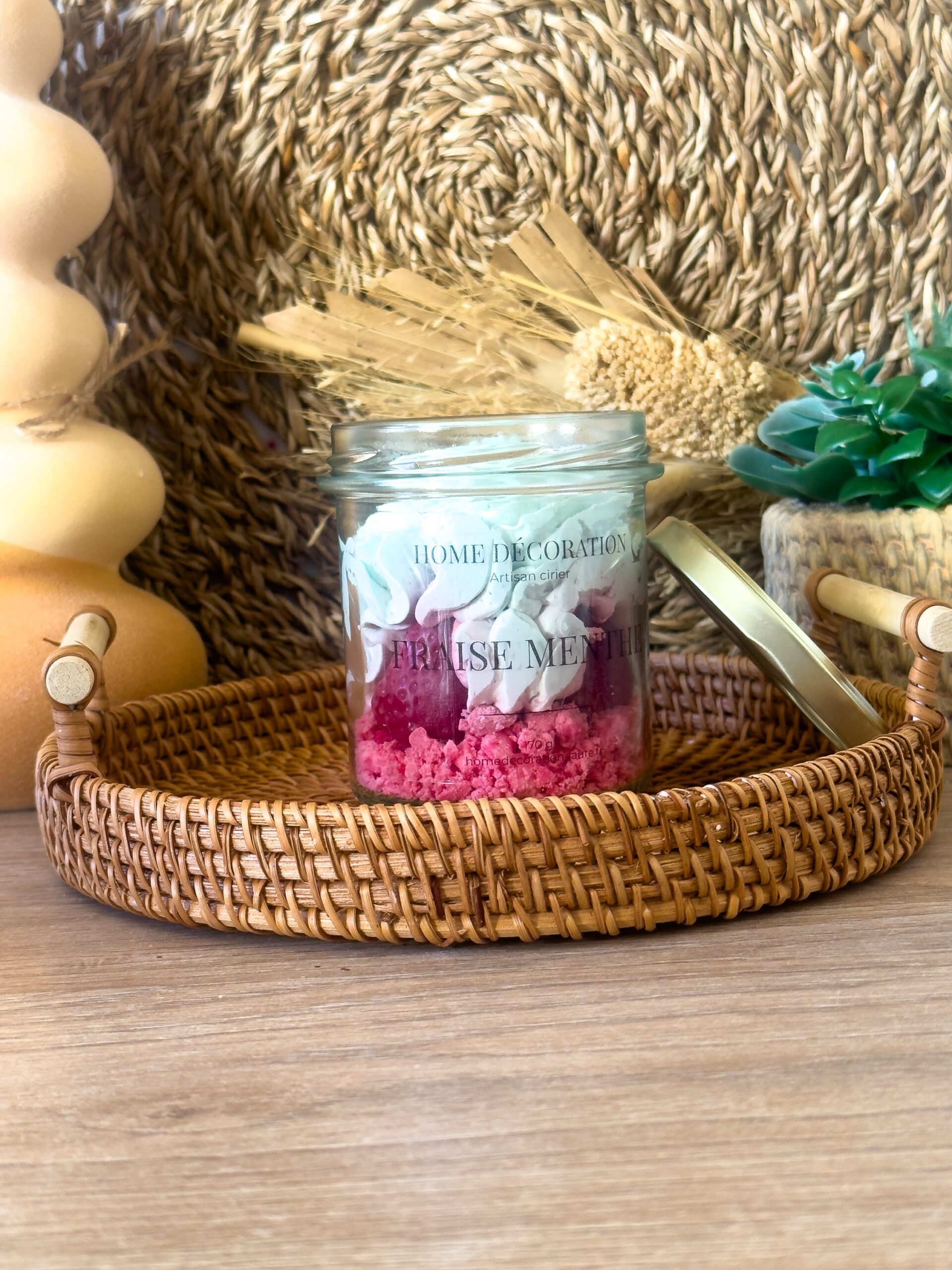 Bougie gourmande - Fraise et menthe – Image 3